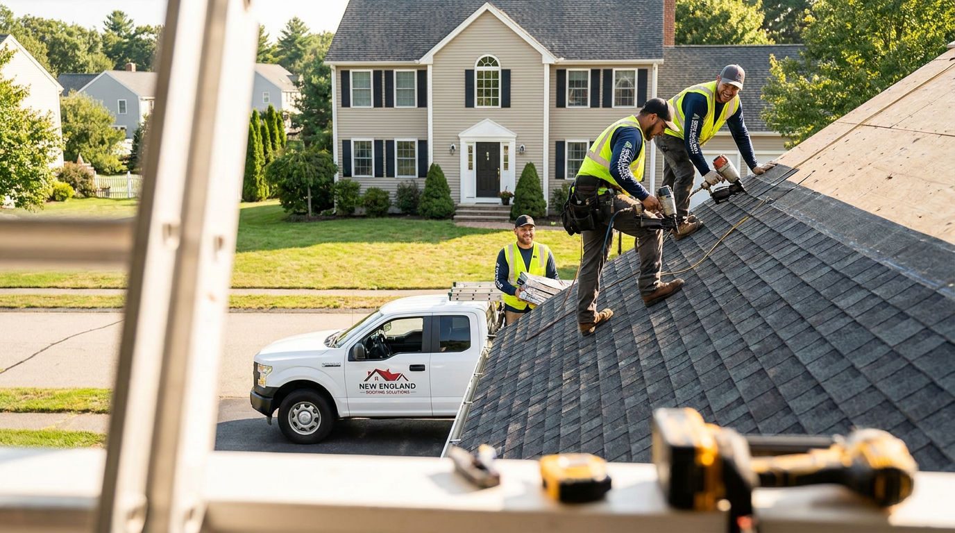 Professional roofing work